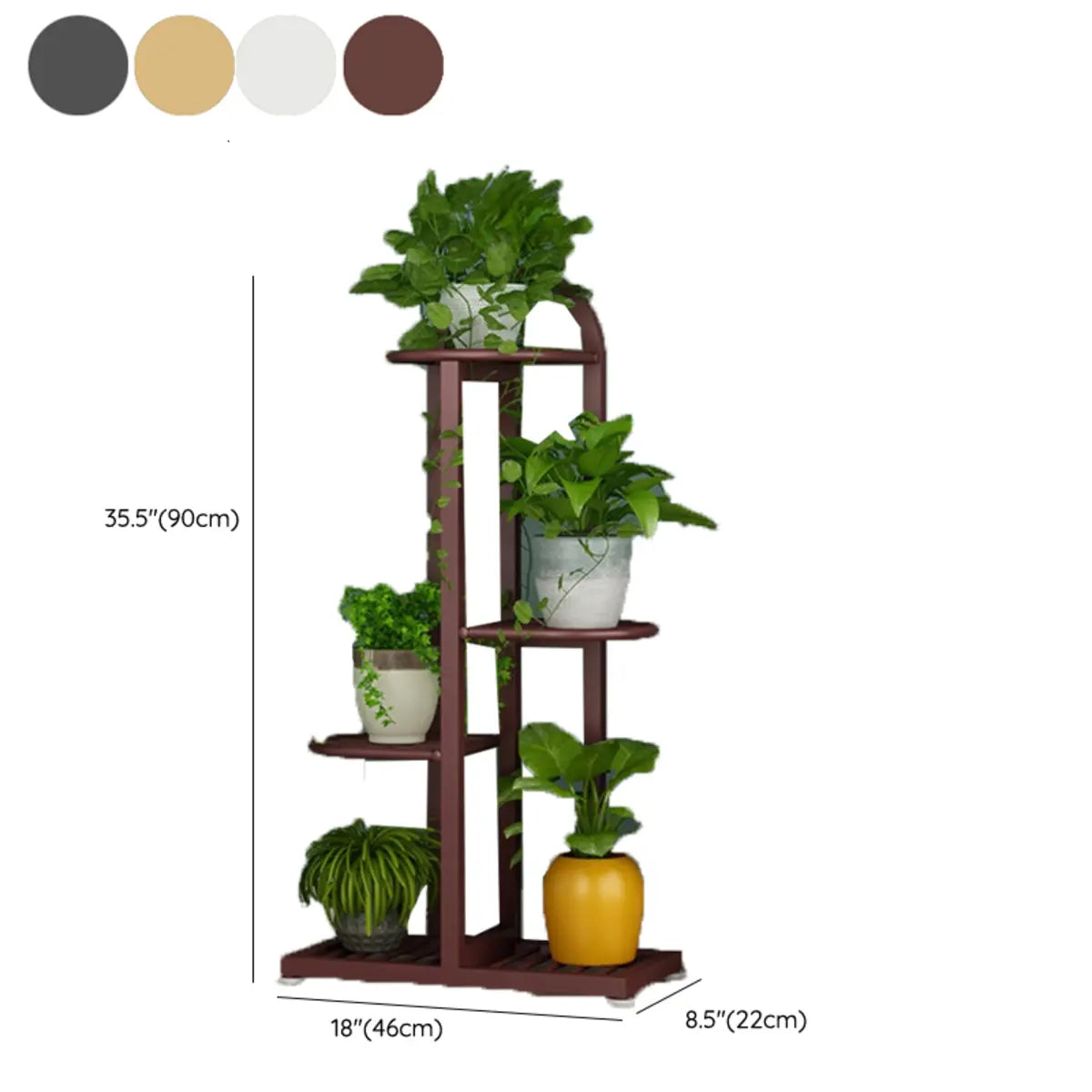 Vertical Metal Multi-Tiers Indoor Pedestal Plant Stand Image - 32