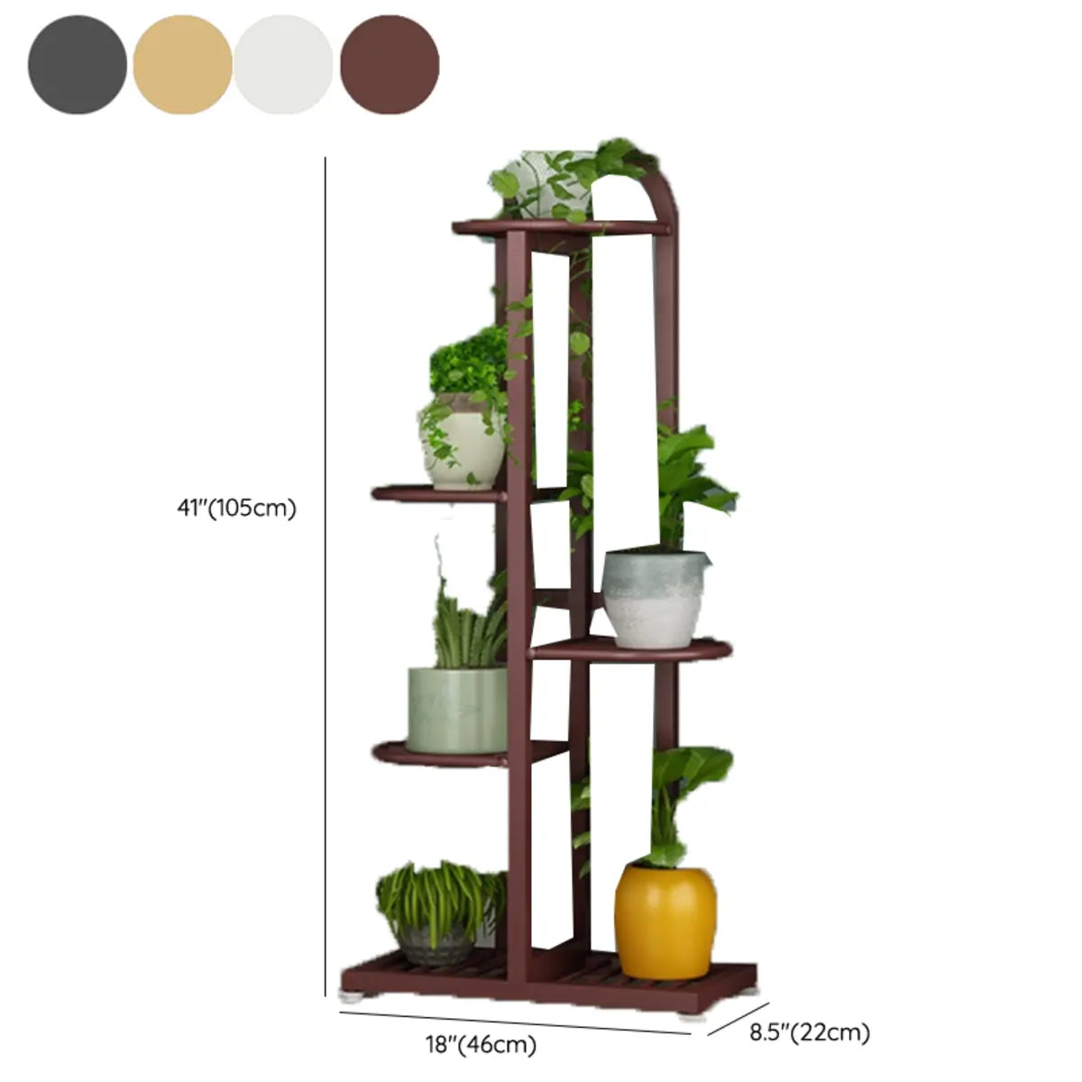 Vertical Metal Multi-Tiers Indoor Pedestal Plant Stand Image - 33