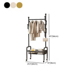 Vertical Metal Open Storage Black Organizer Rack with Basket #size