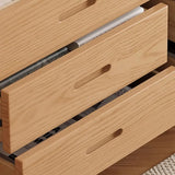 Vertical Rectangular Wood Natural Drawers Bachelor Chest Image - 12