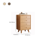 Vertical Rectangular Wood Natural Drawers Bachelor Chest Image - 15