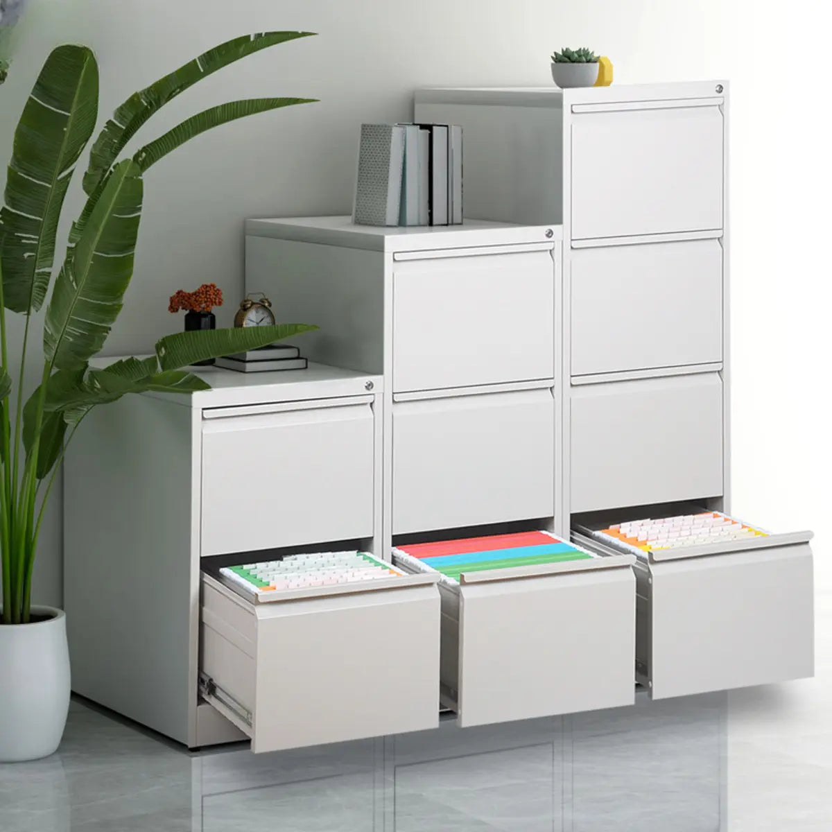 Vertical Steel Large Waterproof Storage Filing Cabinet Image - 4