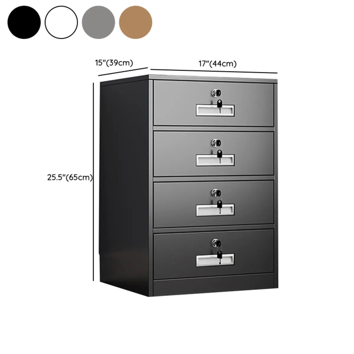 Vertical Steel Lockable Flameproof Small Filing Cabinet 