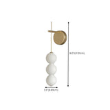 Vertical String Gold Globe Glass Design Wall Lamp #size