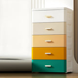 Vertical White Plastic Dresser with Storage Drawers Image - 11