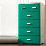 Vertical White Plastic Dresser with Storage Drawers Image - 15