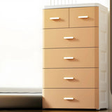 Vertical White Plastic Dresser with Storage Drawers Image - 16