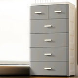 Vertical White Plastic Dresser with Storage Drawers Image - 8