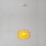 Vibrant Rope Colorful Modern Wire Cage Pendant Lights Image - 13