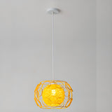 Vibrant Rope Colorful Modern Wire Cage Pendant Lights Image - 14