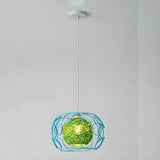 Vibrant Rope Colorful Modern Wire Cage Pendant Lights Image - 16