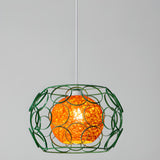 Vibrant Rope Colorful Modern Wire Cage Pendant Lights Image - 17