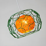 Vibrant Rope Colorful Modern Wire Cage Pendant Lights Image - 23