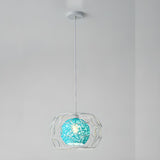 Vibrant Rope Colorful Modern Wire Cage Pendant Lights Image - 8