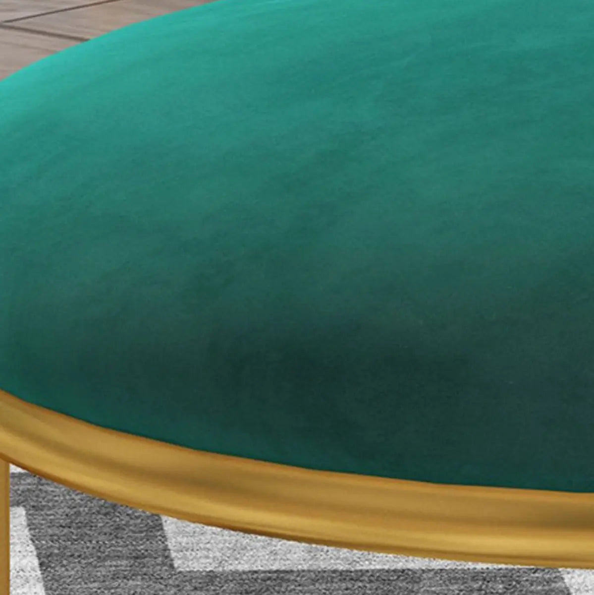 Vibrant Round Flannel Seating Stool Metal Ottomans Image - 15