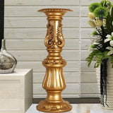 Victorian Cherub Round Hall Display Plant Stand Gold Image - 7