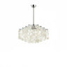 Victorian Elegant Raindrop Shell Tiered White Chandelier Image - 2