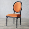 Victorian Oval Wood King Louis Back Dining Chair Orange Image - 22