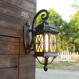 Victorian Style Black Outdoor Wall Lantern Sconce Image - 1