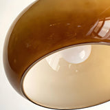 Vintage 2-Light Amber Dome Island Pendant Light Image - 7