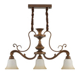 Vintage 3-Light Brown Bell Island Pendant Light Image - 6