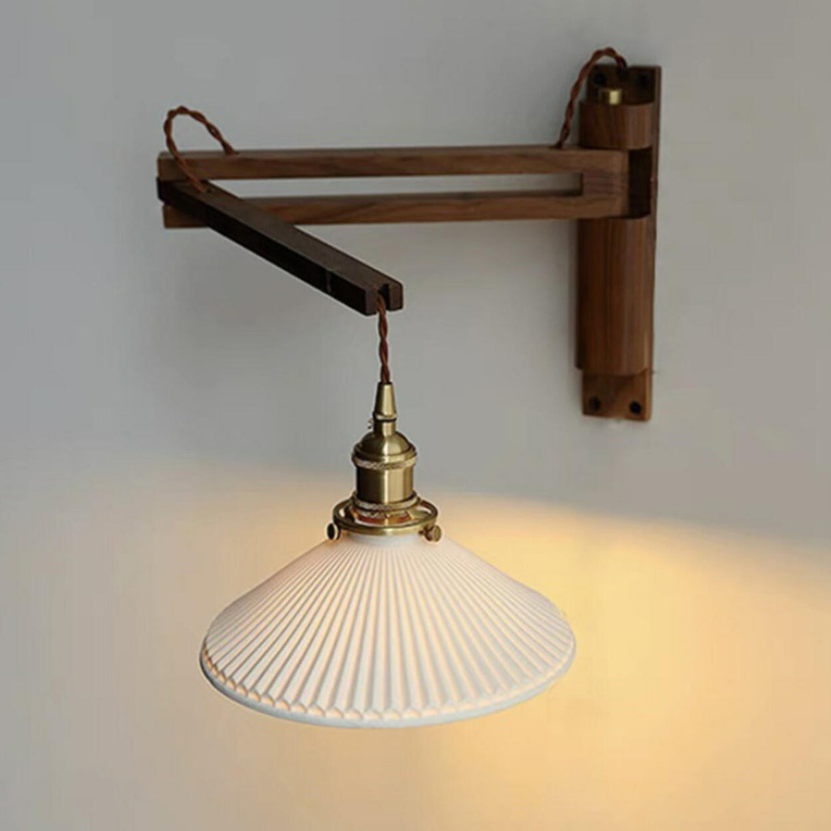 Vintage Adjustable Swing Arm Wall Sconce Image - 9