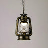 Vintage Antique Restaurant Brass Lantern Pendant Light Image - 13