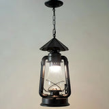 Vintage Antique Restaurant Brass Lantern Pendant Light Image - 26