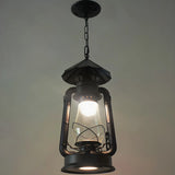 Vintage Antique Restaurant Brass Lantern Pendant Light Image - 28