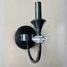 Vintage Black Crystal Candle Wall Sconce Image - 13