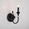 Vintage Black Crystal Candle Wall Sconce Image - 2