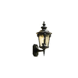 Vintage Black Metal LED Exterial Lantern Wall Sconce Image - 2