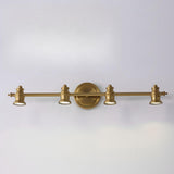 Vintage Black Three-Light Bathroom Vanity Fixture Image - 2