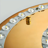 Bedroom Vintage Bowl-Shaped Gold Glass Flush Mount Lamp Image - 14