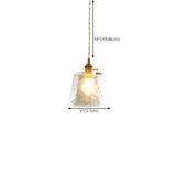 Vintage Brass and Glass Pendant Light Variable Length Image - 8