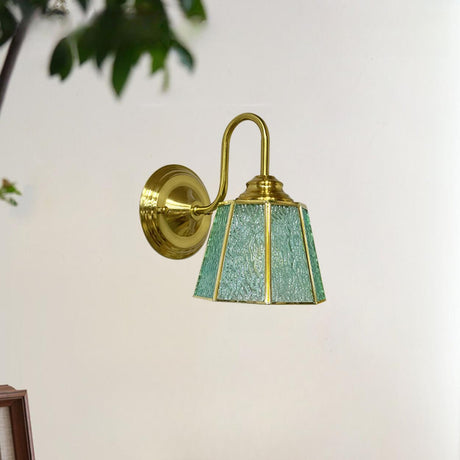 Vintage Brass Flower Wall Sconce Light Fixtures Image - 2