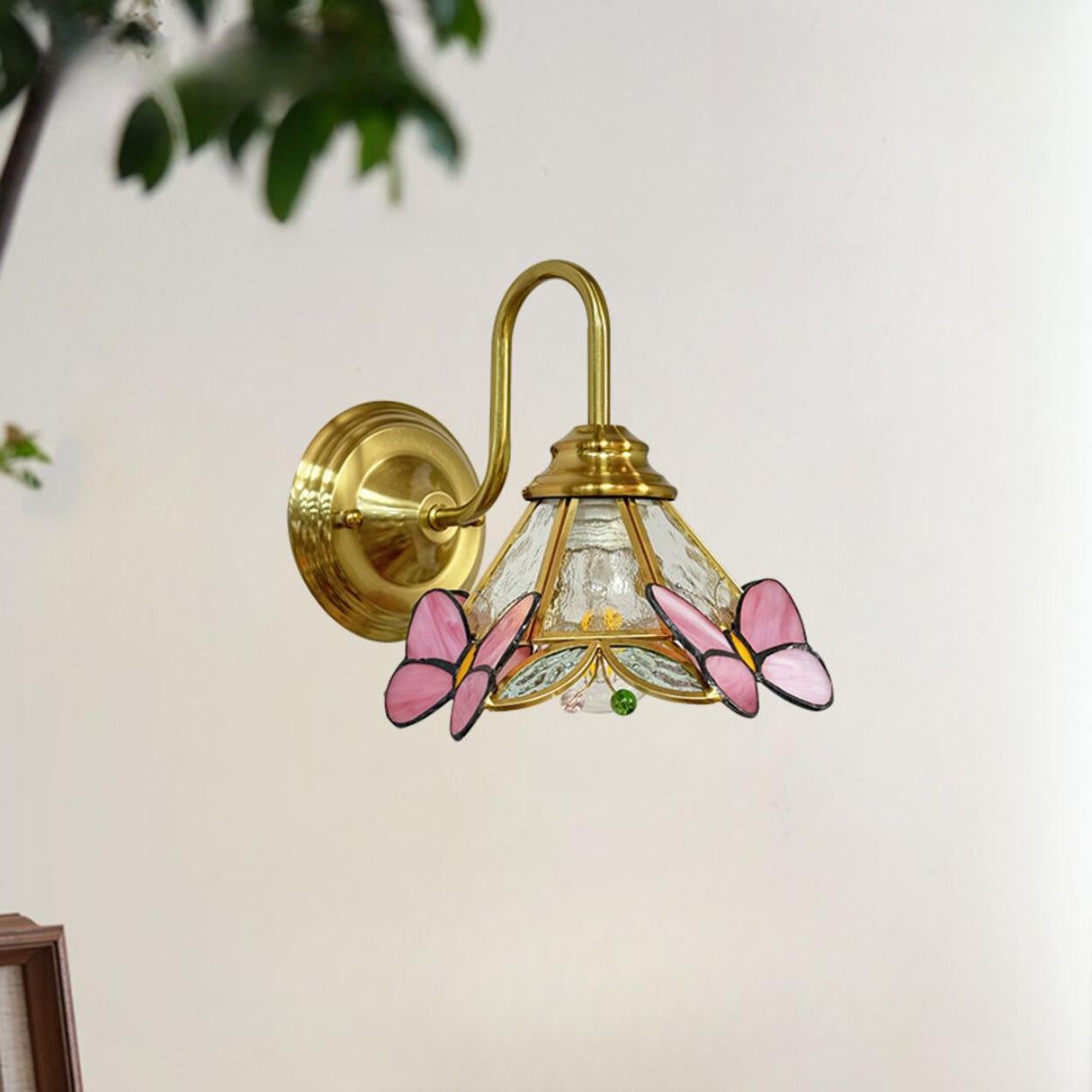 Vintage Brass Flower Wall Sconce Light Fixtures Image - 3