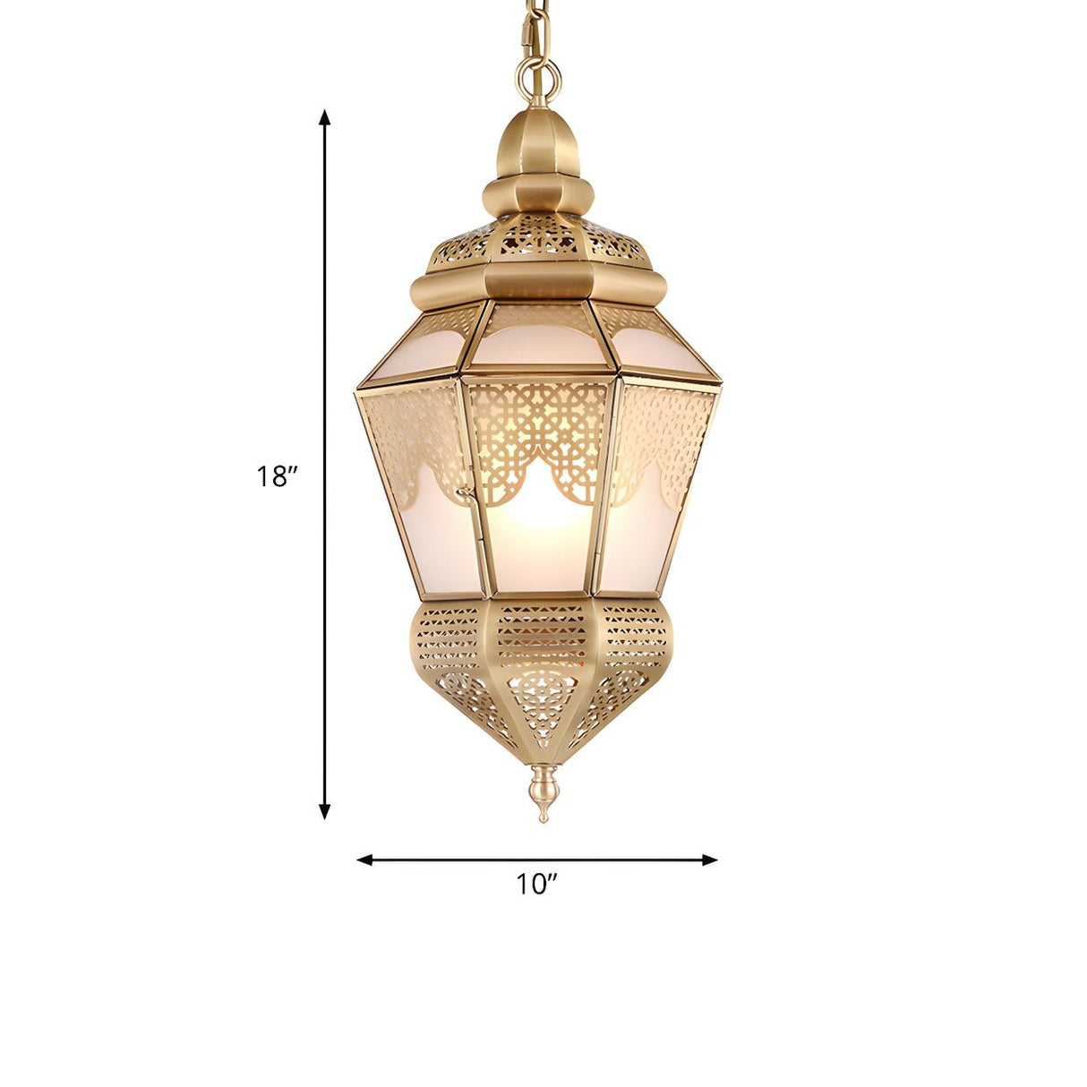 Vintage Brass Lantern Restaurant Pendant Light Chandelier Image - 5