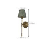 Vintage Brass White Pleated Shade Wall Sconce  Image - 17