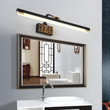 Vintage Chinese Style Black Linear Vanity Light Image - 1