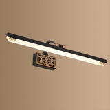 Vintage Chinese Style Black Linear Vanity Light Image - 7