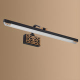 Vintage Chinese Style Black Linear Vanity Light Image - 9