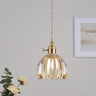 Vintage Clear Glass Rope Flower Pendant Light Image - 3