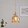 Vintage Clear Glass Rope Flower Pendant Light Image - 5