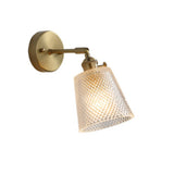 Vintage Clear Glass Shade Gold Pendant Wall Sconce Image - 3