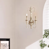 Vintage Country White Candelabra Wall Sconce Image - 1