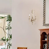 Vintage Country White Candelabra Wall Sconce Image - 2