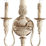 Vintage Country White Candelabra Wall Sconce Image - 6