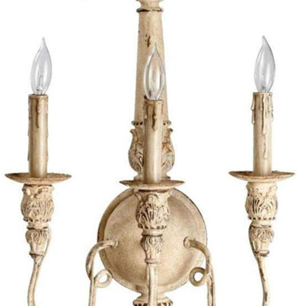 Vintage Country White Candelabra Wall Sconce Image - 7