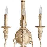 Vintage Country White Candelabra Wall Sconce Image - 7